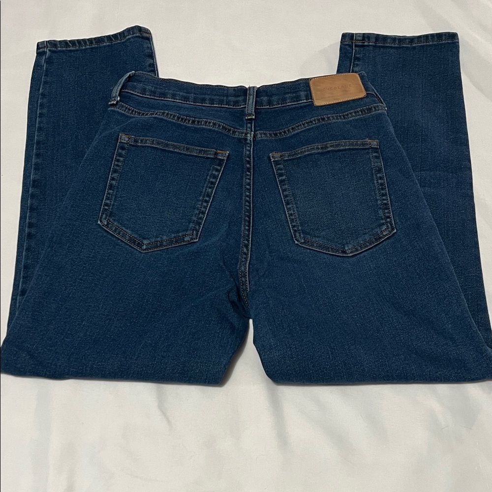 Everlane High Rise Slim Straight Button Fly Cigarette Jeans - Picture 2 of 6